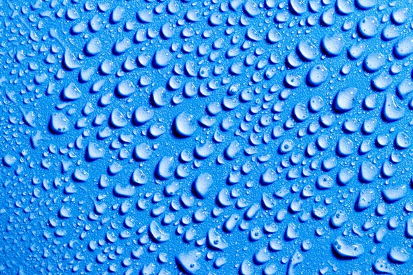 Macro Água Cai Textura Fundo Azul Padrão Abstrato Branco Para — Fotografia de Stock