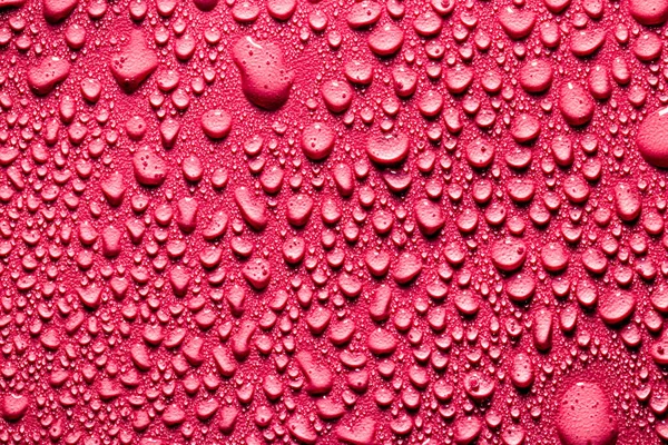 Macro Água Cai Textura Fundo Vermelho Padrão Abstrato Branco Para — Fotografia de Stock
