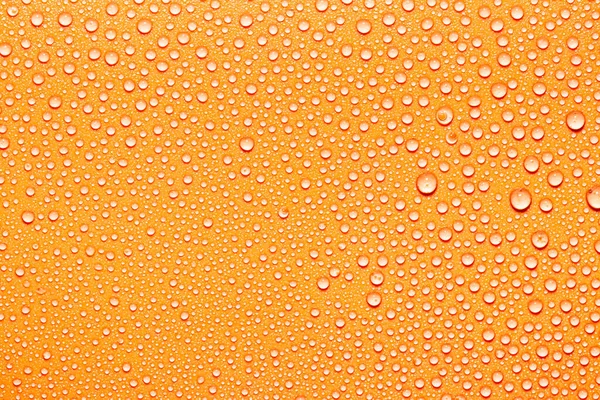 Macro Água Cai Textura Sobre Fundo Laranja Padrão Abstrato Branco — Fotografia de Stock