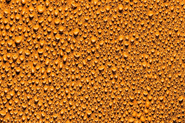 Makro Vatten Droppar Konsistens Orange Bakgrund Abstrakt Mönster Eller Blank — Stockfoto