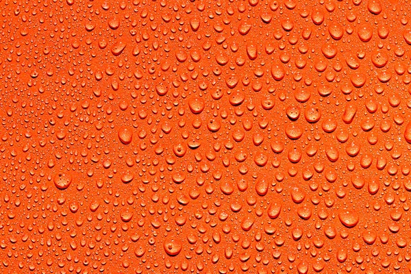 Macro Água Cai Textura Sobre Fundo Laranja Padrão Abstrato Branco — Fotografia de Stock