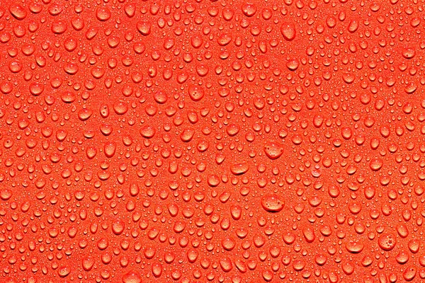 Μακρο Νερό Σταγόνες Υφή Ένα Κόκκινο Φόντο Αφηρημένο Μοτίβο Κενό — Φωτογραφία Αρχείου