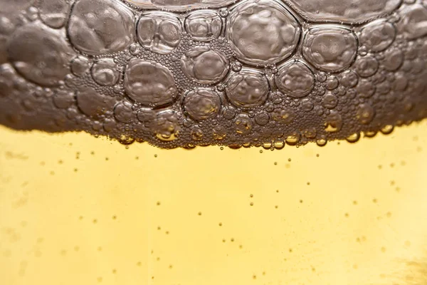 Texture Schiuma Bollicine Birra Leggera Sfondo Astratto Design — Foto Stock