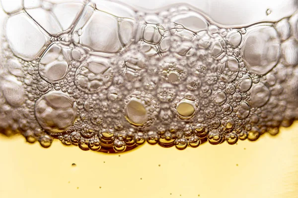 Texture Foam Bubbles Light Beer Abstract Background Design — Stock Photo, Image
