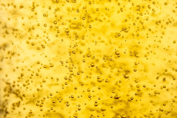 Texture Gas Bubbles Light Beer Abstract Background Design Yellow Lager — Stock Photo, Image