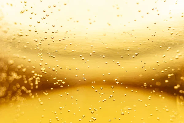 Textuur Van Gasbellen Licht Bier Abstract Decor Voor Ontwerp Gele — Stockfoto