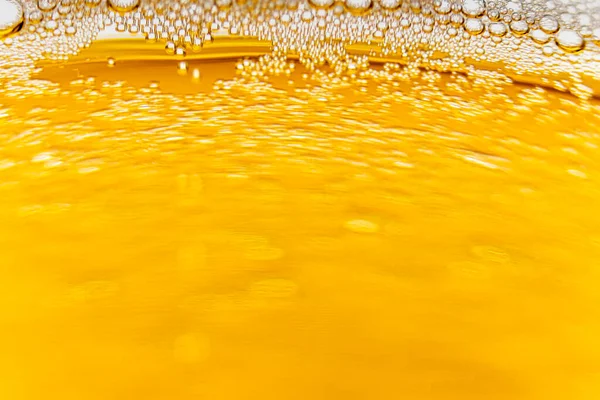 Textuur Van Schuim Belletjes Licht Bier Abstracte Achtergrond Voor Ontwerp — Stockfoto