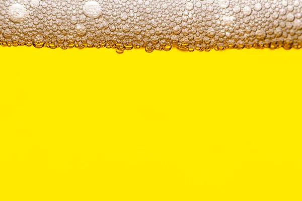 Textuur Van Schuim Belletjes Licht Bier Abstracte Achtergrond Voor Ontwerp — Stockfoto