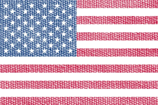 Usa Flag Cloth Texture Abstract Background Design — Stock Photo, Image