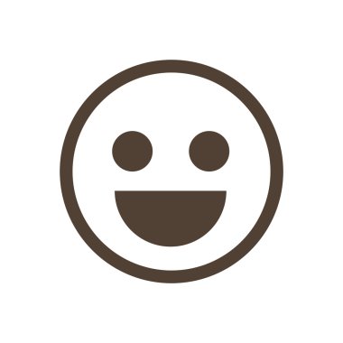 İfade gülüyor. Vektör simgesi