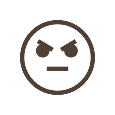 Huysuz güçlü duygu. Vektör simgesi