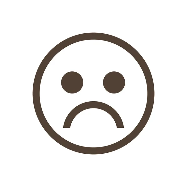 Trauriges Emoticon. Vektorsymbol — Stockvektor