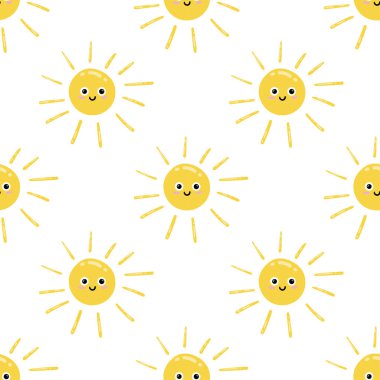 Çizim mutlu gülümseyen güneş. Doodle. Desen.