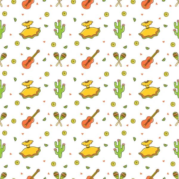 Cinco de Mayo (Mayıs beşinci) Dikişsiz desen.