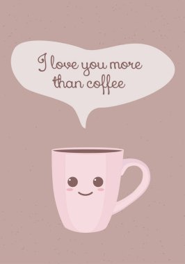 Vektör çizim fincan kahve ile.