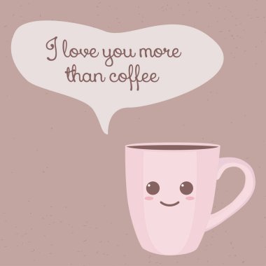 Vektör çizim fincan kahve ile.