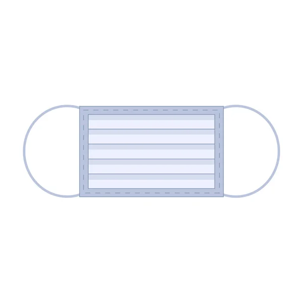 Vektör ikonu tıbbi maskesi. Düz tasarım.