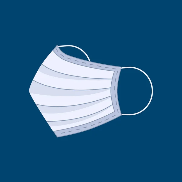 Vektör ikonu tıbbi maskesi. Düz tasarım.