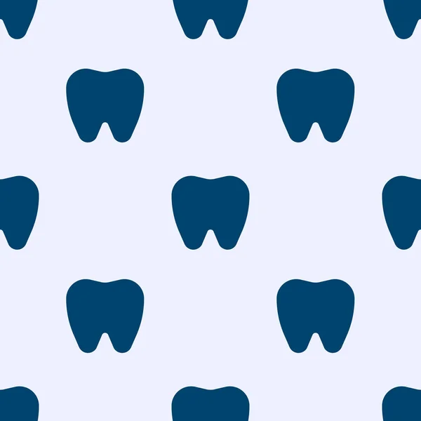 无缝隙图案 牙齿呈蓝色 矢量说明 — 图库矢量图片