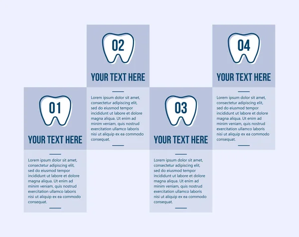 Concepto Mensajes Negocios Citas Sobre Dientes Plantilla Diseño Infográfico Simple — Archivo Imágenes Vectoriales