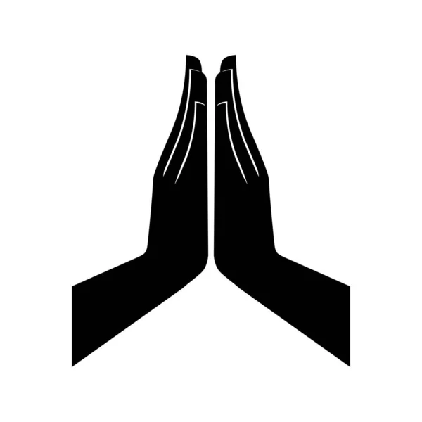 Ikona Modlitební Ruce Vektorová Ilustrace Stock Ilustrace