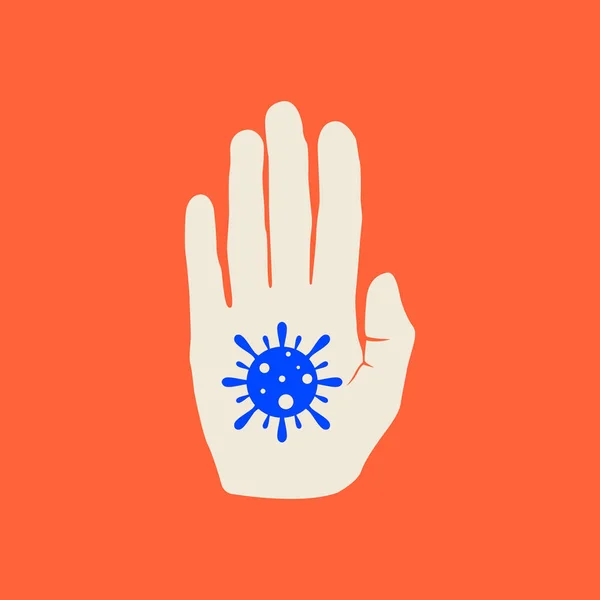 Coronavirus vektör çizimi. COVID-19 simgesi. COVID-19 'u durdur.