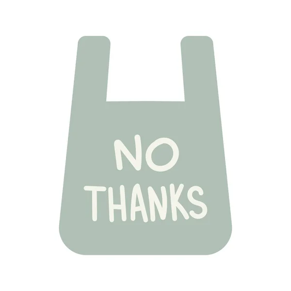 Plastik torbalara hayır de. Vektör illüstrasyonu.