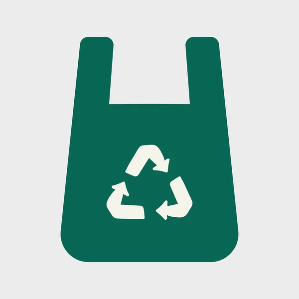 Plastic Bag Recycle Sign Bag Icon Vector Illustration — Stock Vector