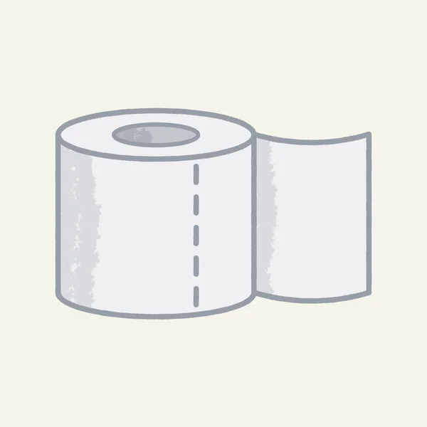 Tuvalet kağıdı rulo vektör çizimi. Vektör simgesi.
