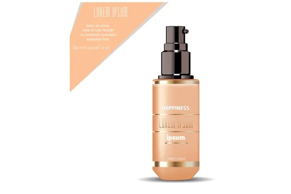 Kozmetik yapabilmek püskürtülen ilaç şişe. Vektör çizim.