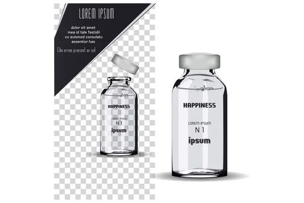 İki uzun boylu tıbbi şişeleri