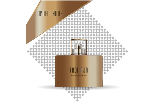 İzole altın parfüm şişesi