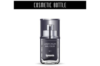 Cam havasız şişe. Sprey kozmetik paket.