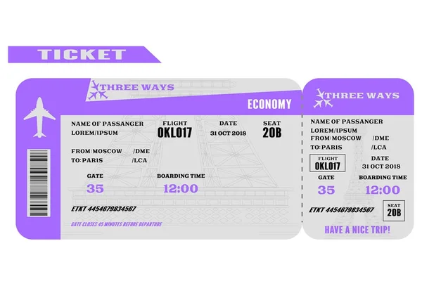 Uçak biletleri. Vektör İllüstrasyonu.