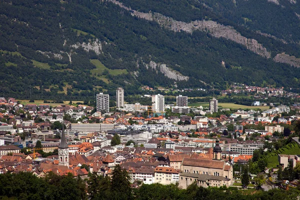 A légi felvétel a Chur, Svájc — Stock Fotó