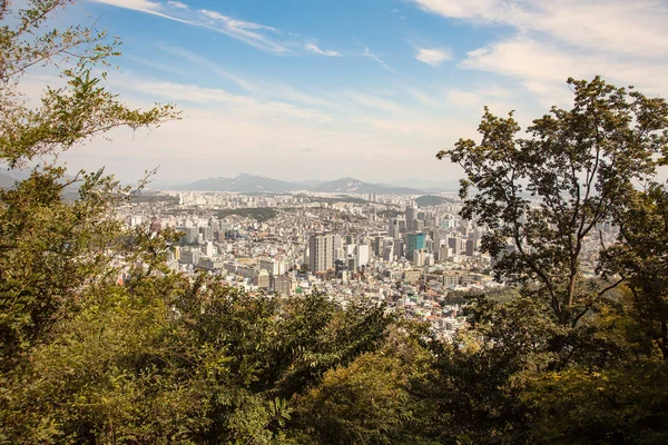 鸟瞰的首尔韩国 免版税图库图片