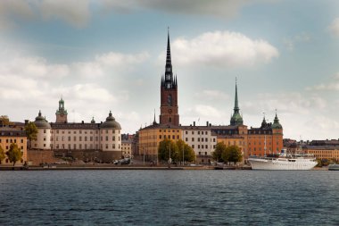 Stockholm, İsveç eski şehir (Gamla Stan) büyüleyici manzaralar