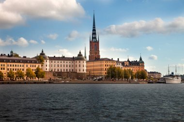 Stockholm, İsveç eski şehir (Gamla Stan) büyüleyici manzaralar