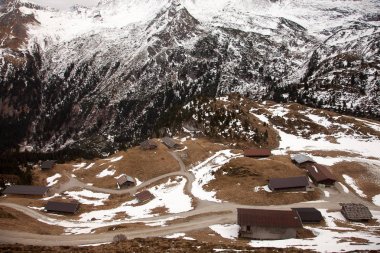 Muhteşem dağ manzarası Hintertux, Avusturya