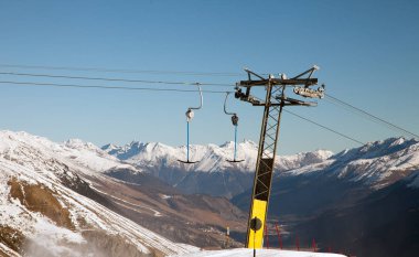 Muhteşem dağ manzarası St. Moritz, İsviçre