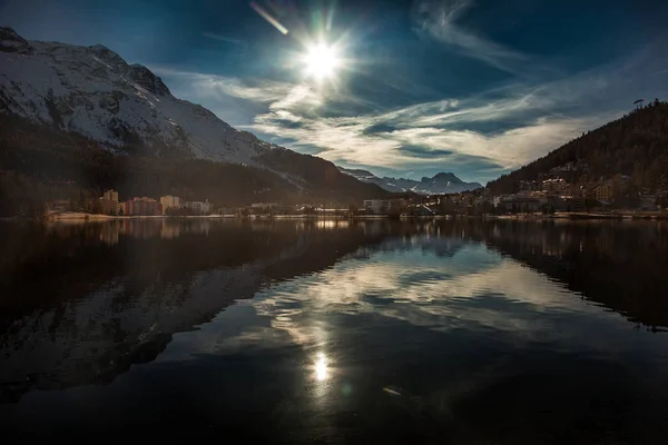 从瑞士的圣莫里茨山风景 — 图库照片