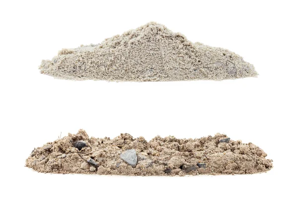Pile of dry soil isolated on white background. — Stock Photo, Image