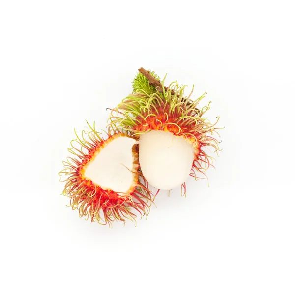 Rambután fehér alapon. — Stock Fotó