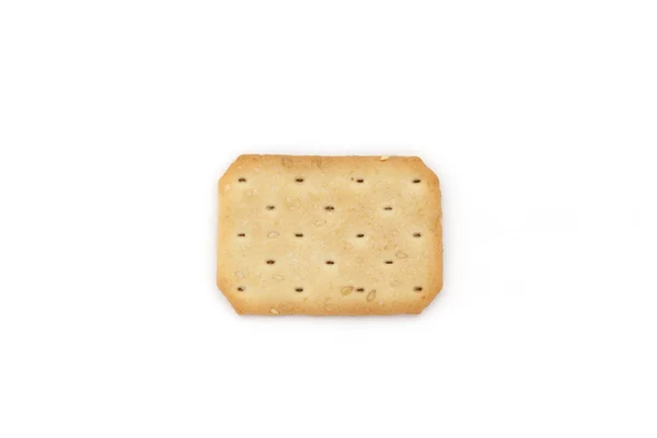 Cracker isolado no fundo branco. — Fotografia de Stock