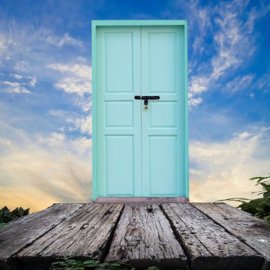 eski ahşap kapı ahşap tahta tablo.