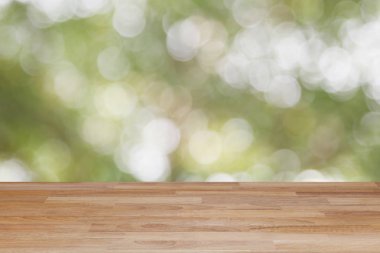 Ahşap masa yere bulanıklık soyut doğal yeşil 