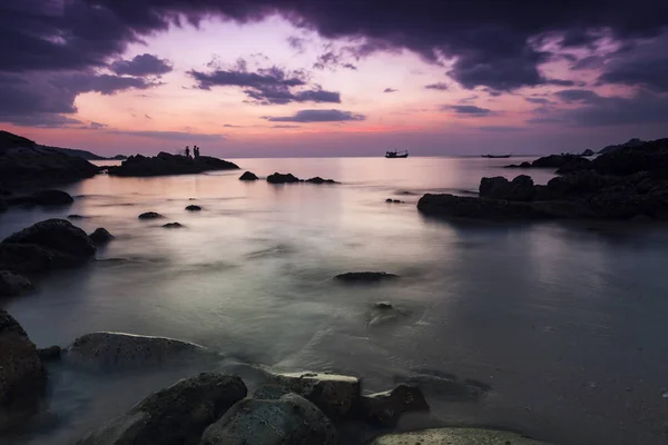 Elemzéséhez naplemente, Attila, patong beach, phuket Thaiföld. — Stock Fotó