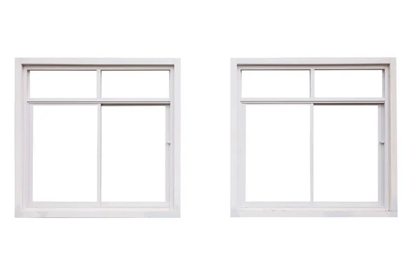 Bílé okno na bílém pozadí. — Stock fotografie