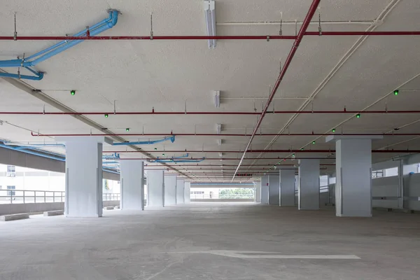 Parking garage interior, industrial building