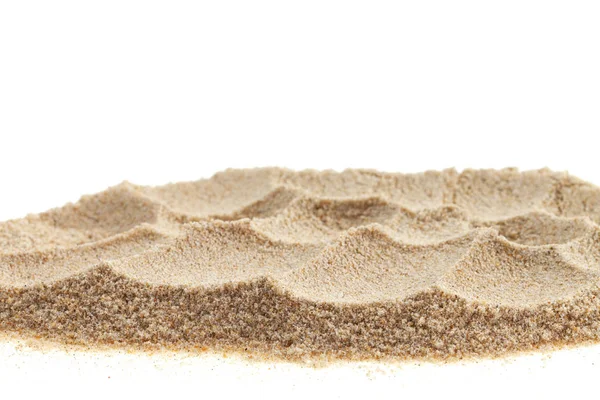 Pile of sand isolated on white background.